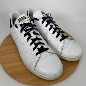 Adidas Stan Smith Men's White Navy Leather Low Top Sneakers Size‎ 13